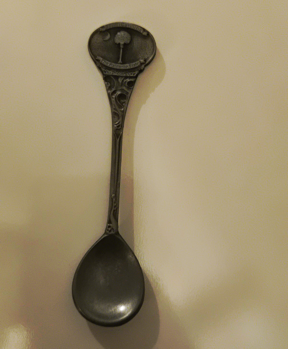 South Carolina Souvenir Spoon Palmetto State Charleston Pewter Canada 4 Inch